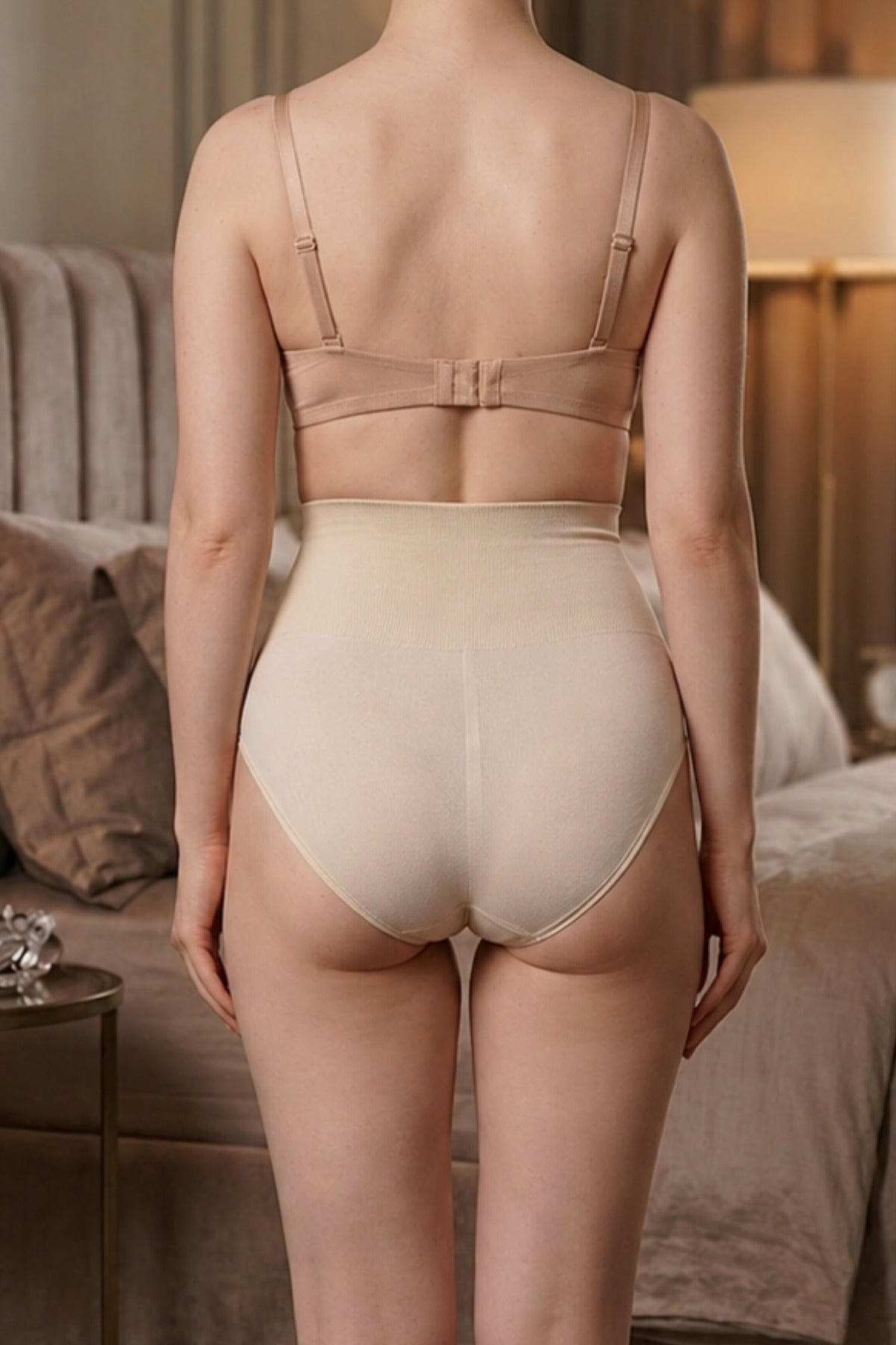 Women's Casual Stretchy Beige Panties - MALLTURK