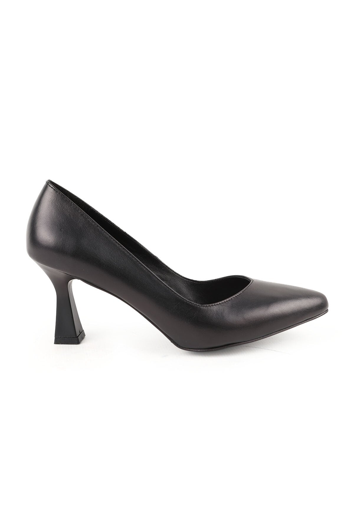 Women's Classic Heeled Shoes Goblet Heel Pointed Toe Matte Leather Slip-On L068.1109 - MALLTURK