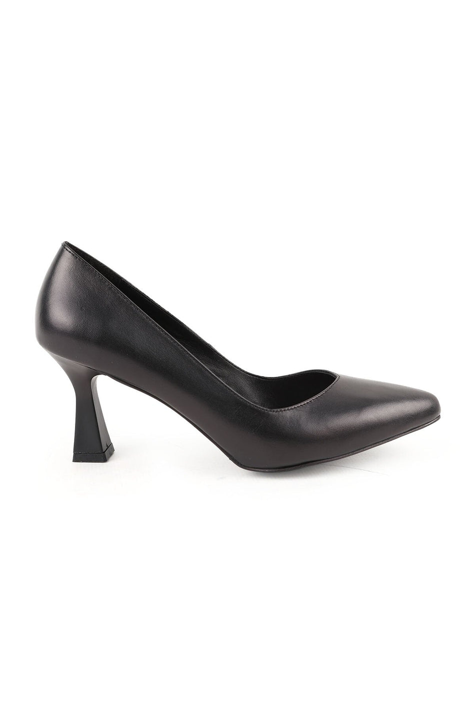 Women's Classic Heeled Shoes Goblet Heel Pointed Toe Matte Leather Slip-On L068.1109 - MALLTURK