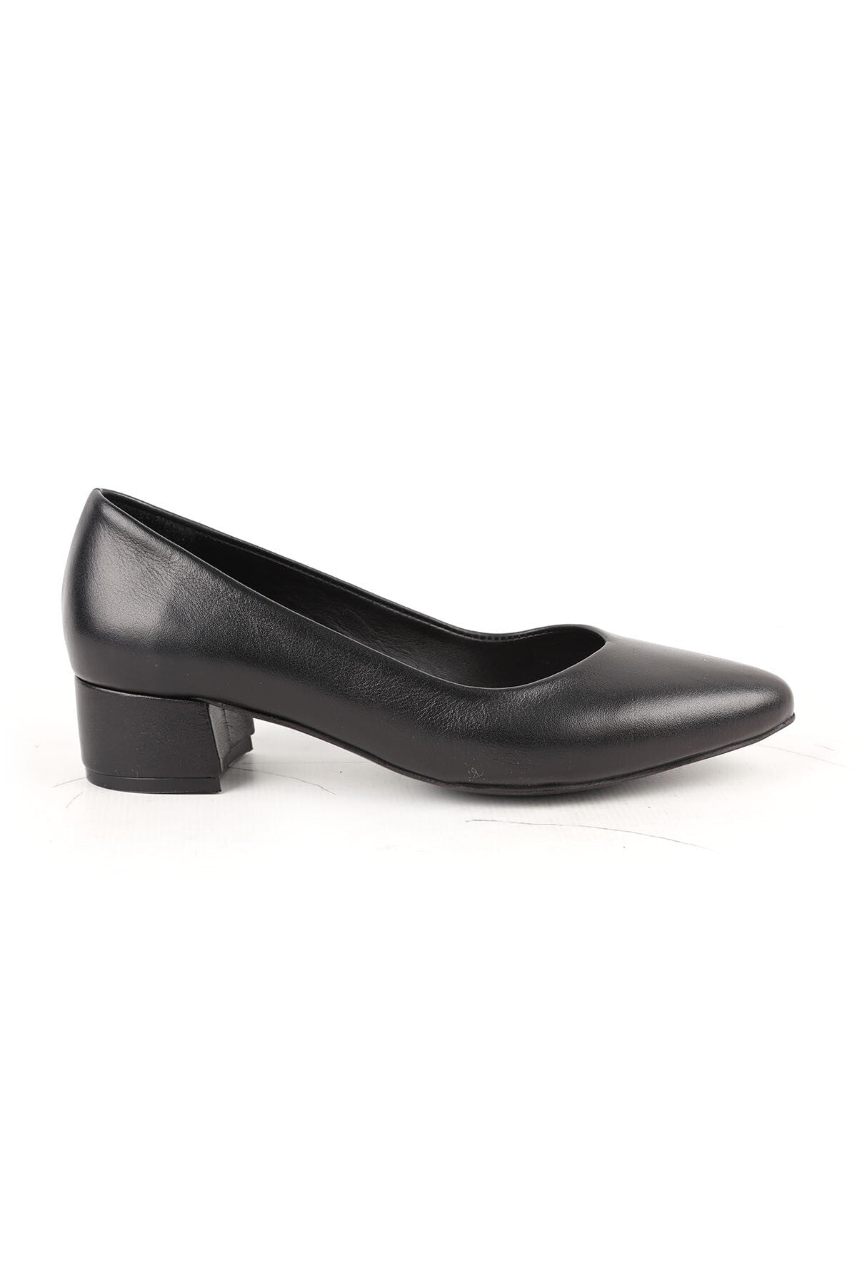 Women's Classic Heeled Shoes Short Heel Pointed Toe Matte Leather Slip-On L068.1105 - MALLTURK