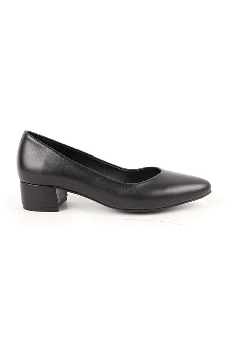 Women's Classic Heeled Shoes Short Heel Pointed Toe Matte Leather Slip-On L068.1105 - MALLTURK