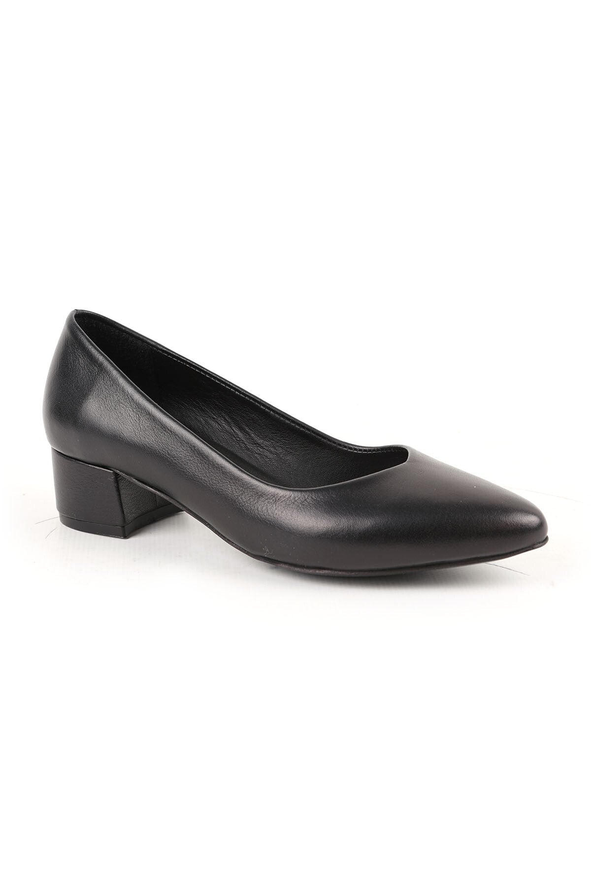 Women's Classic Heeled Shoes Short Heel Pointed Toe Matte Leather Slip-On L068.1105 - MALLTURK