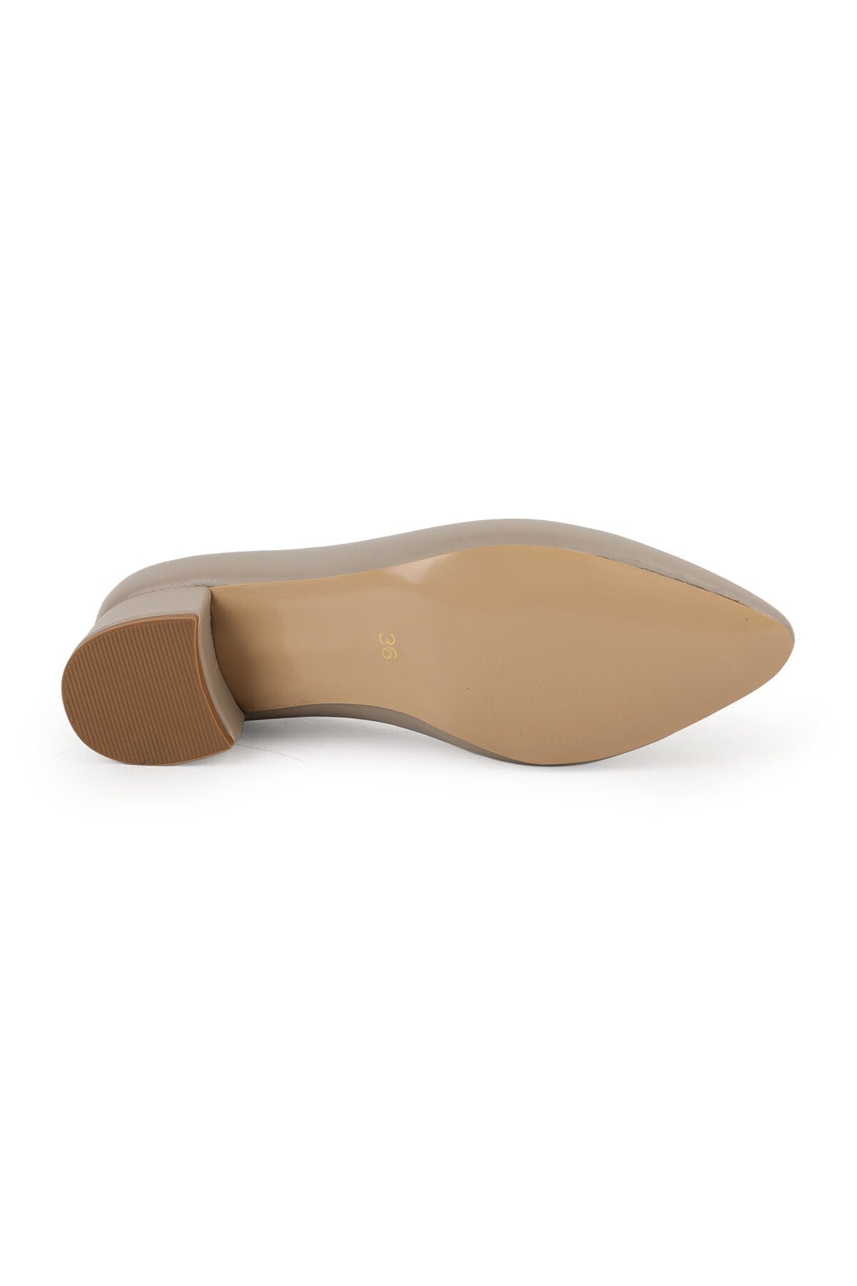 Women's Classic Heeled Shoes Short Heel Pointed Toe Matte Leather Slip-On L068.1105 - MALLTURK