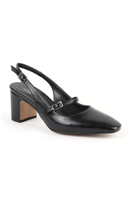 Women's Classic Heeled Shoes Thick Heel Banded Stylish Slingback Jurdan Sole L085.K6550 - MALLTURK