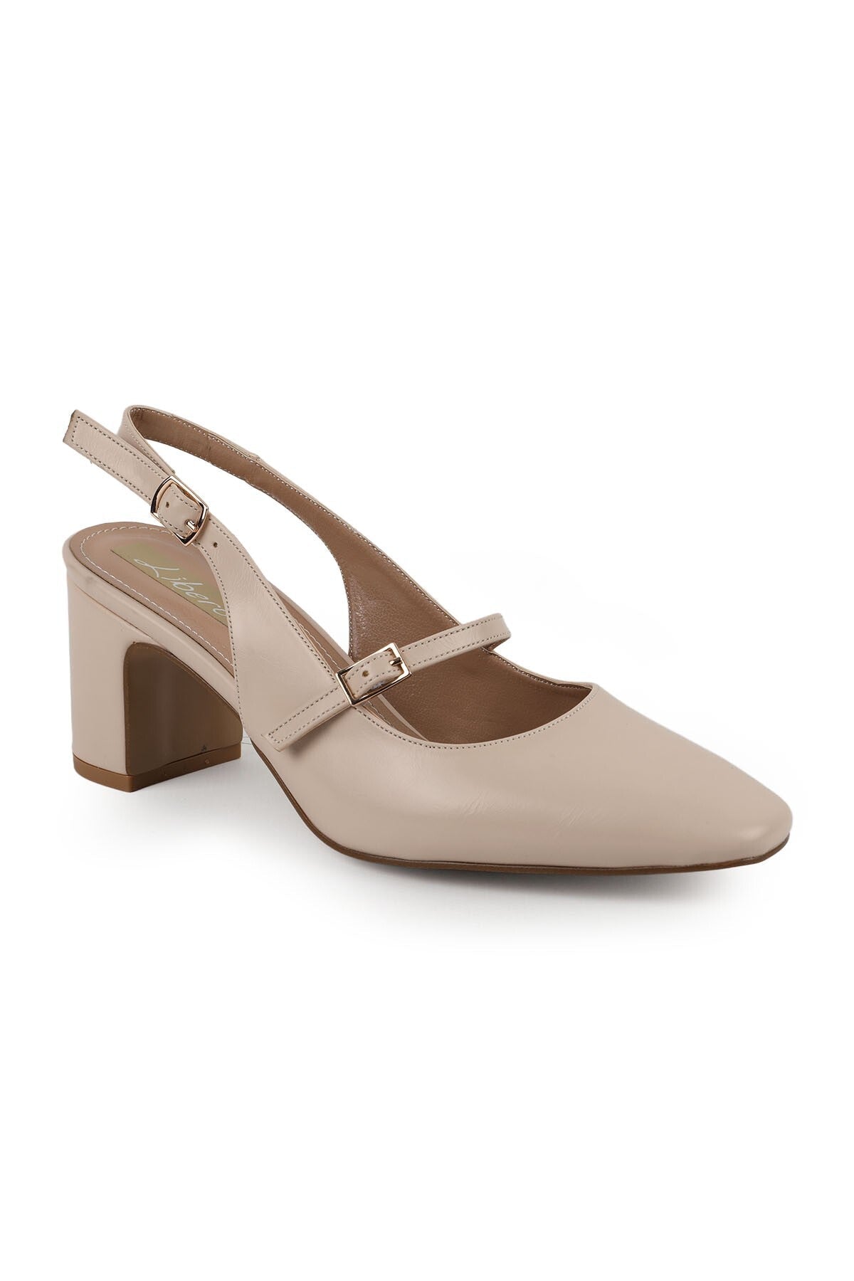 Women's Classic Heeled Shoes Thick Heel Banded Stylish Slingback Jurdan Sole L085.K6550 - MALLTURK