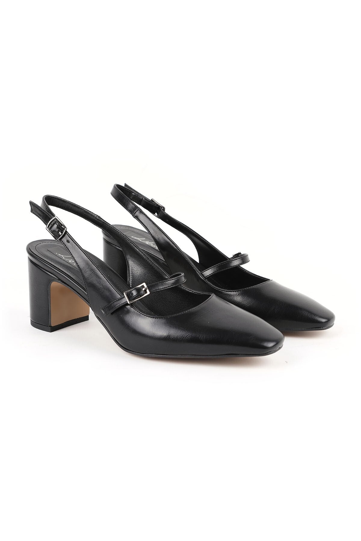 Women's Classic Heeled Shoes Thick Heel Banded Stylish Slingback Jurdan Sole L085.K6550 - MALLTURK