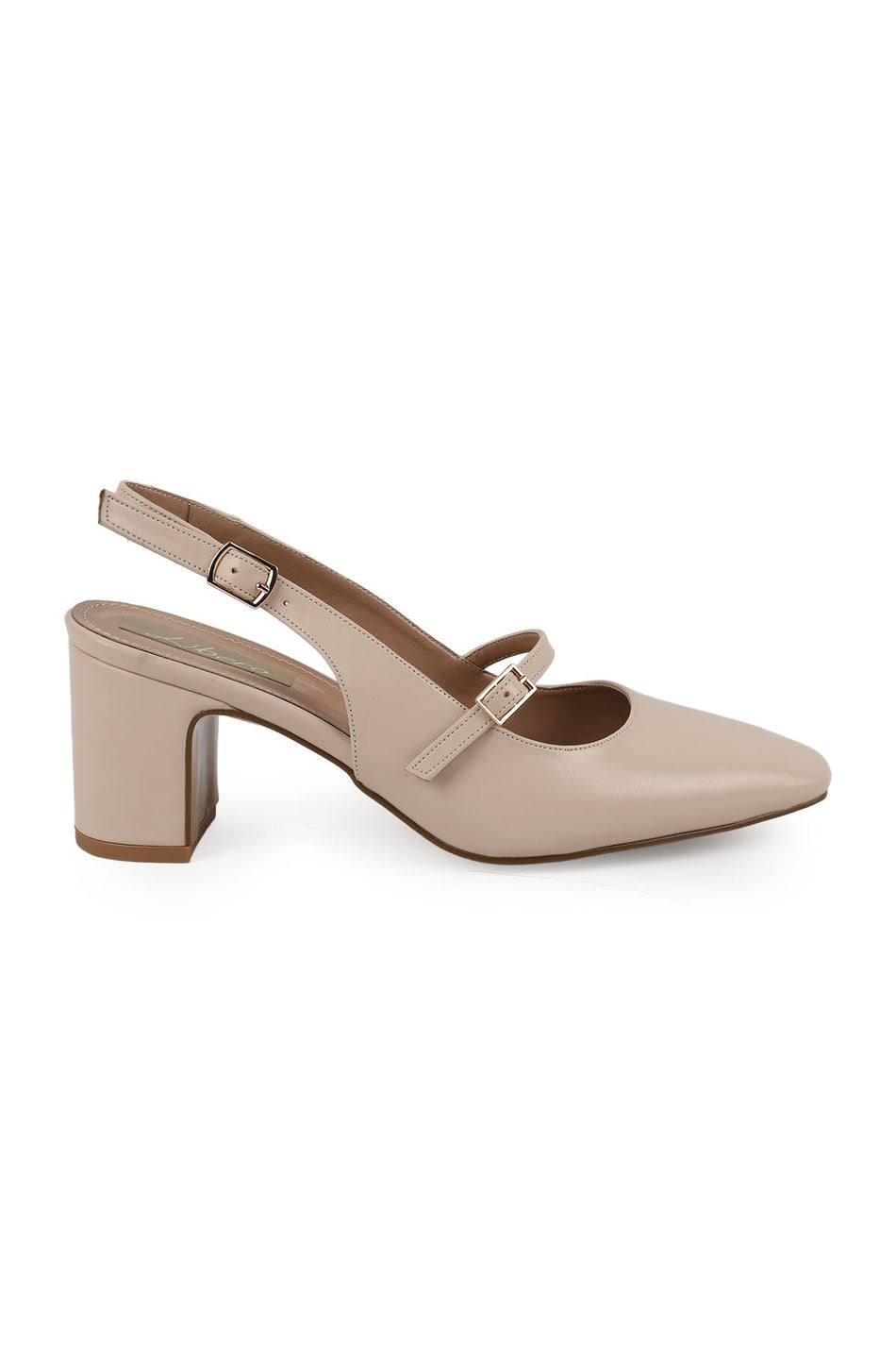 Women's Classic Heeled Shoes Thick Heel Banded Stylish Slingback Jurdan Sole L085.K6550 - MALLTURK