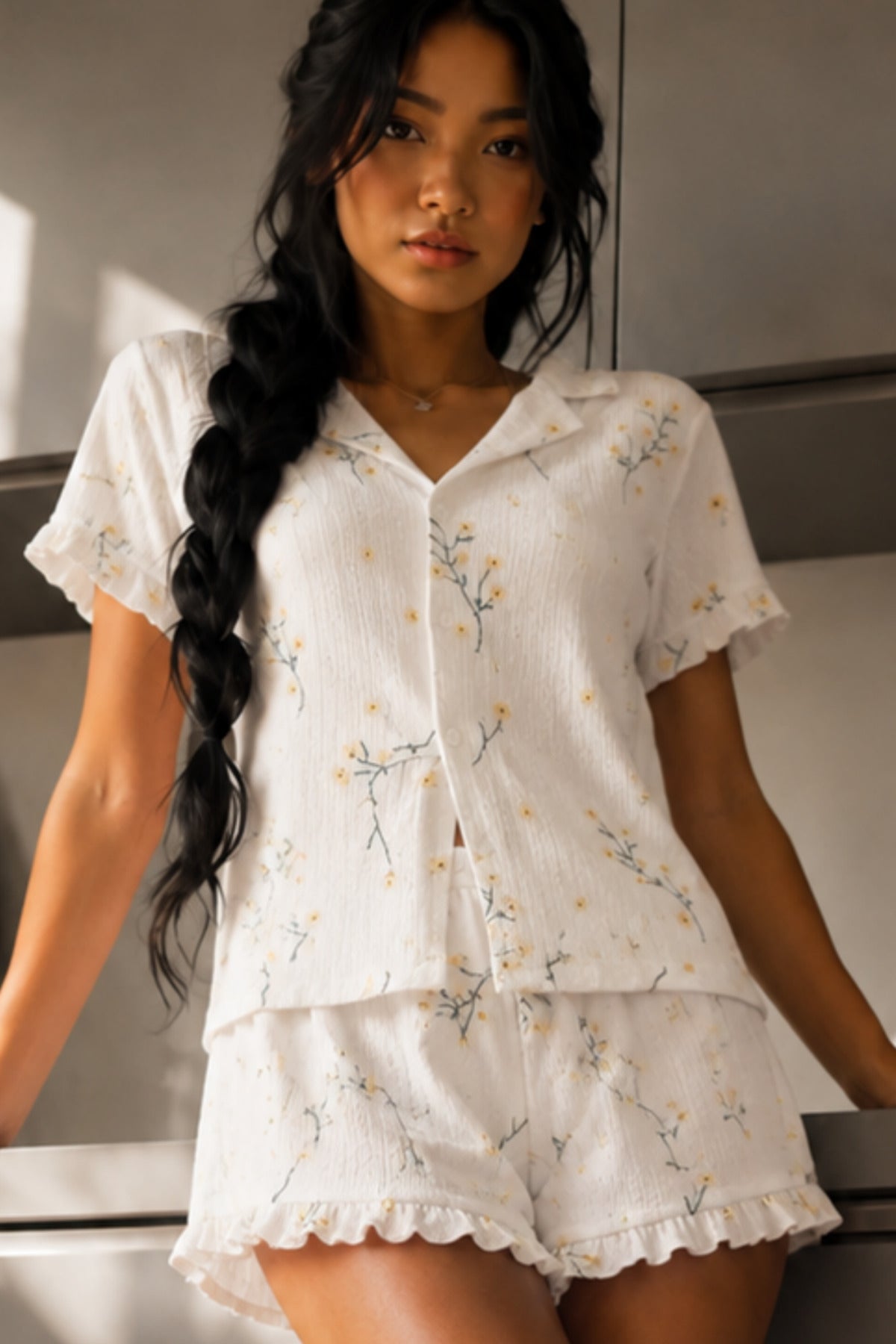 Women's Cool Elastane Multi-Color Pajama Set - MALLTURK