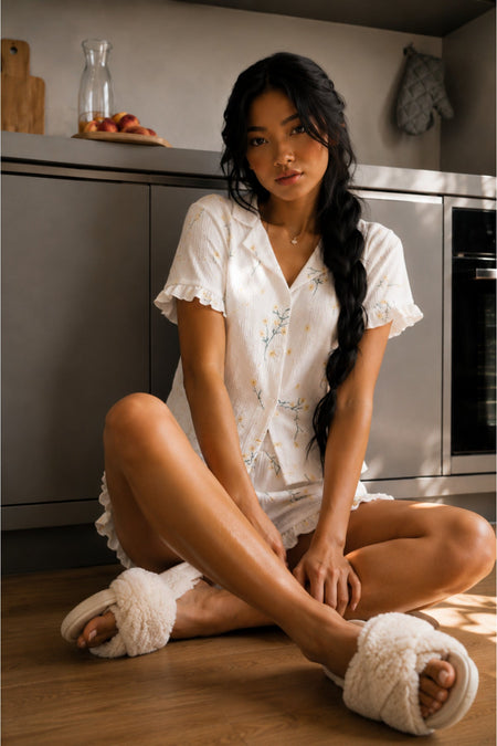 Women's Cool Elastane Multi-Color Pajama Set - MALLTURK
