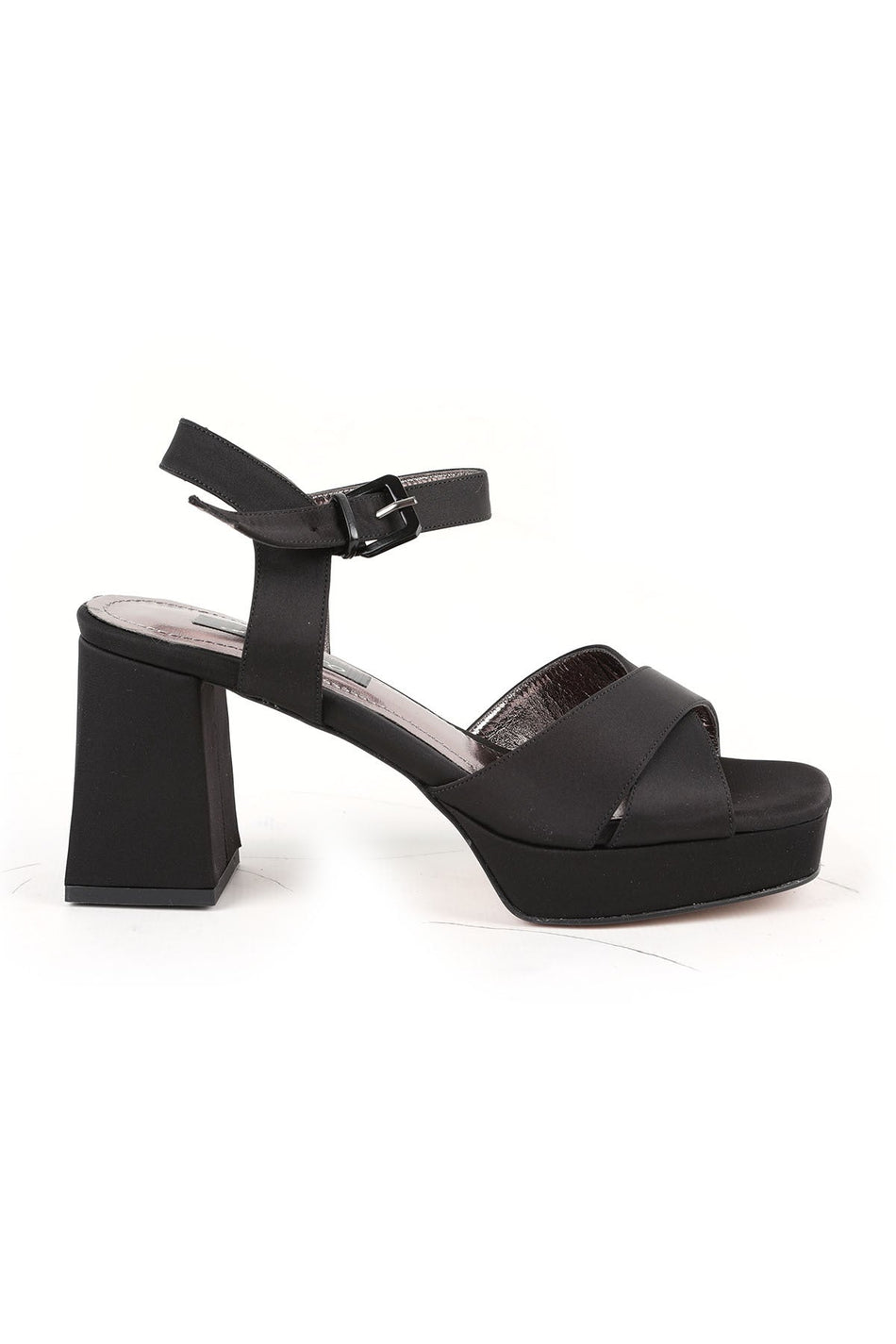 Women's Evening Dress Satin Cross-Strapped Platform Thick Heeled Evening Sandals L085.K99 - MALLTURK