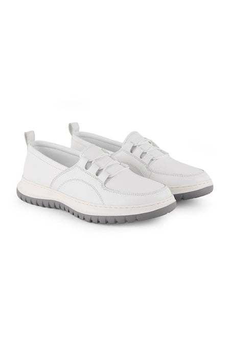 Women's Genuine Leather Casual Shoes Lightweight Eva Sole Lace-Up Comfort Casual Model Lz5908 - MALLTURK
