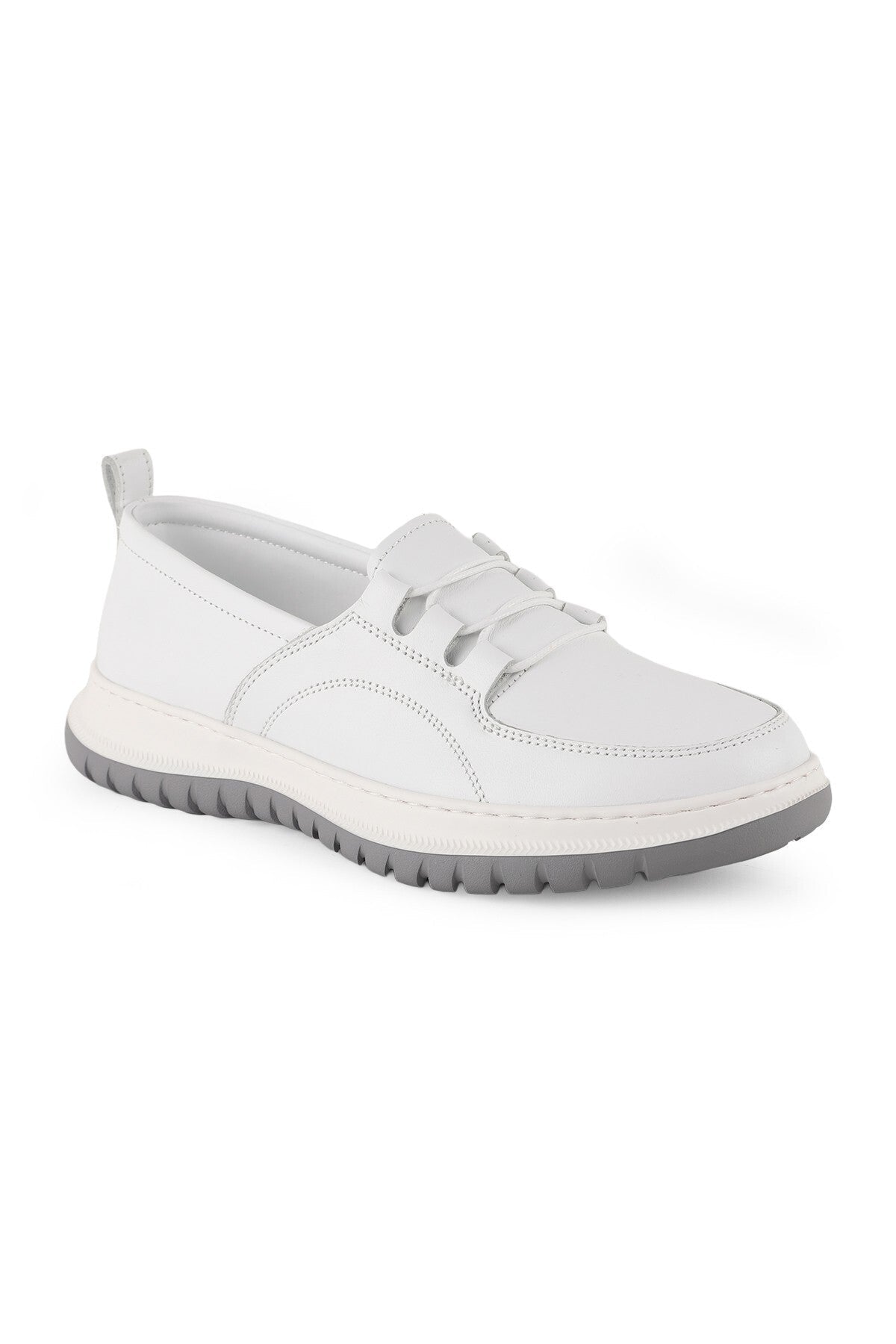 Women's Genuine Leather Casual Shoes Lightweight Eva Sole Lace-Up Comfort Casual Model Lz5908 - MALLTURK