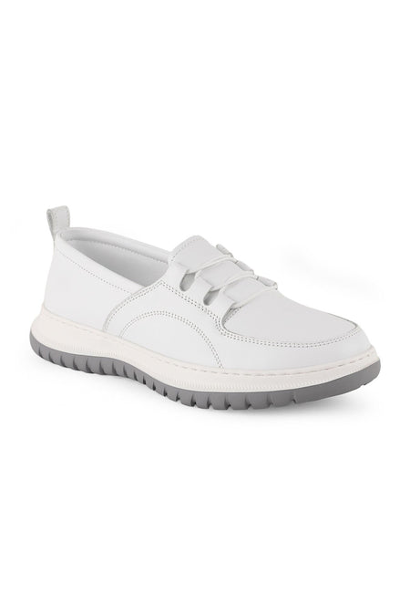 Women's Genuine Leather Casual Shoes Lightweight Eva Sole Lace-Up Comfort Casual Model Lz5908 - MALLTURK