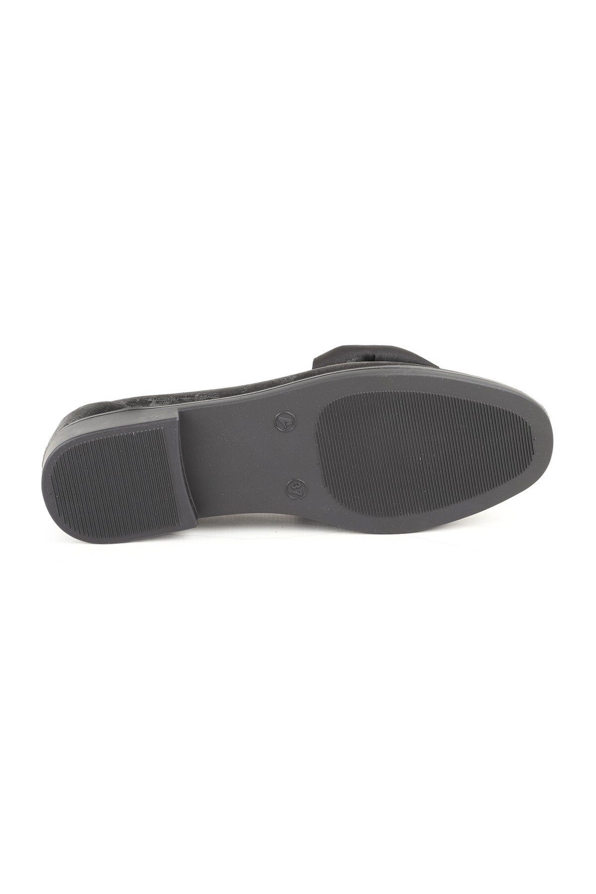 Women's Genuine Leather K029 Nubuck Loafer with Bow Detail and Tpu Sole - MALLTURK