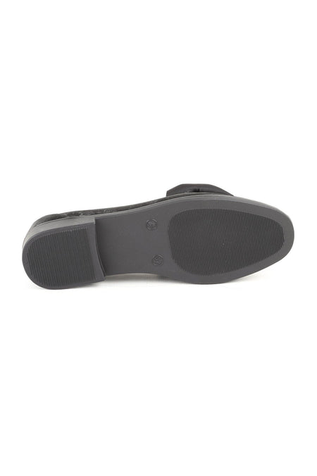 Women's Genuine Leather K029 Nubuck Loafer with Bow Detail and Tpu Sole - MALLTURK