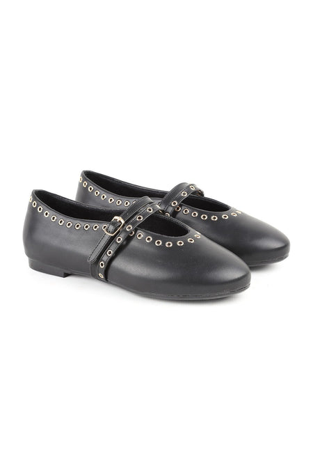 Women's Genuine Leather K1065 Casual Shoes with Buckle Detail and Tpu Sole - MALLTURK