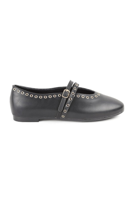 Women's Genuine Leather K1065 Casual Shoes with Buckle Detail and Tpu Sole - MALLTURK