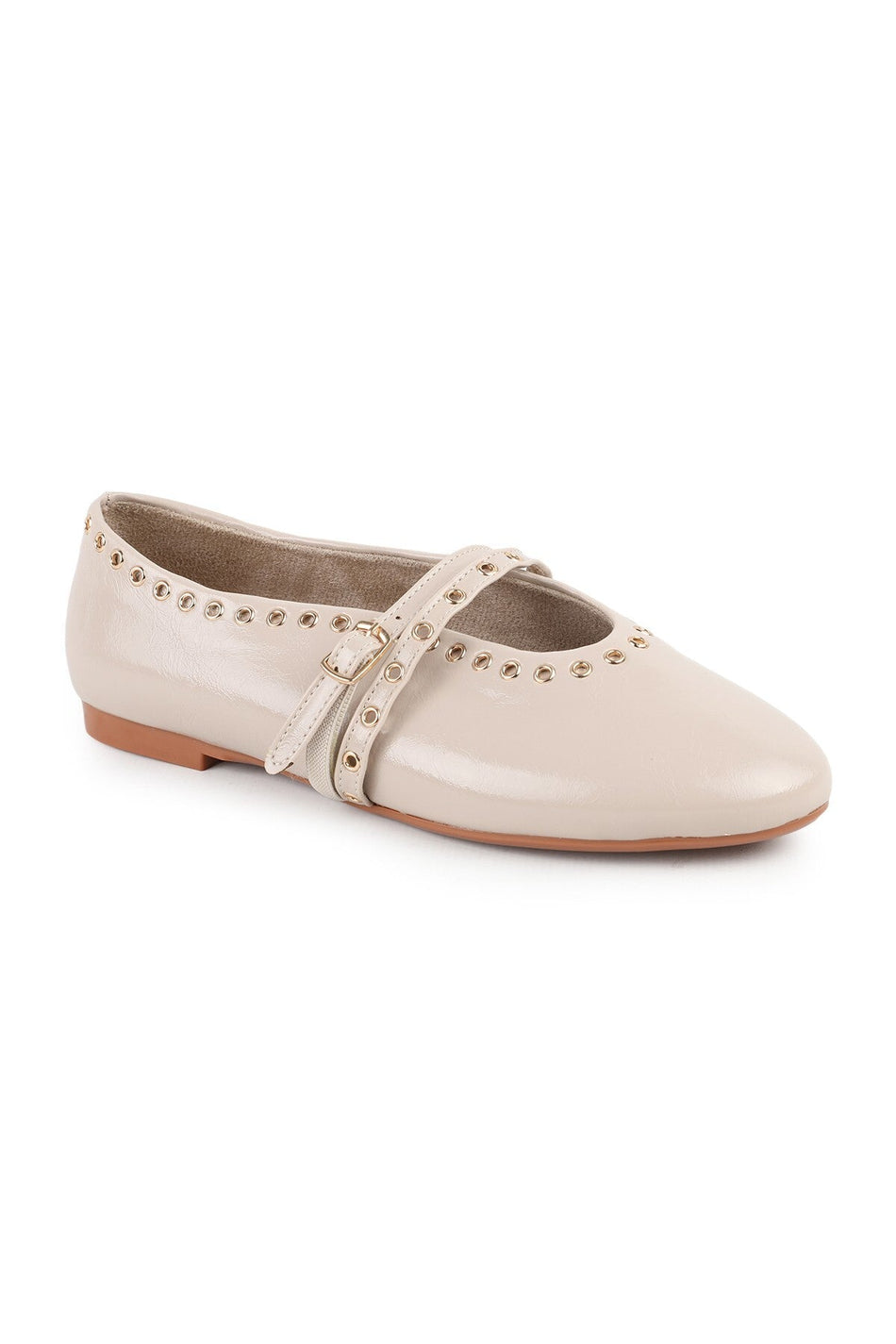 Women's Genuine Leather K1065 Patent Leather Casual Shoes with Buckle Detail and Tpu Sole - MALLTURK