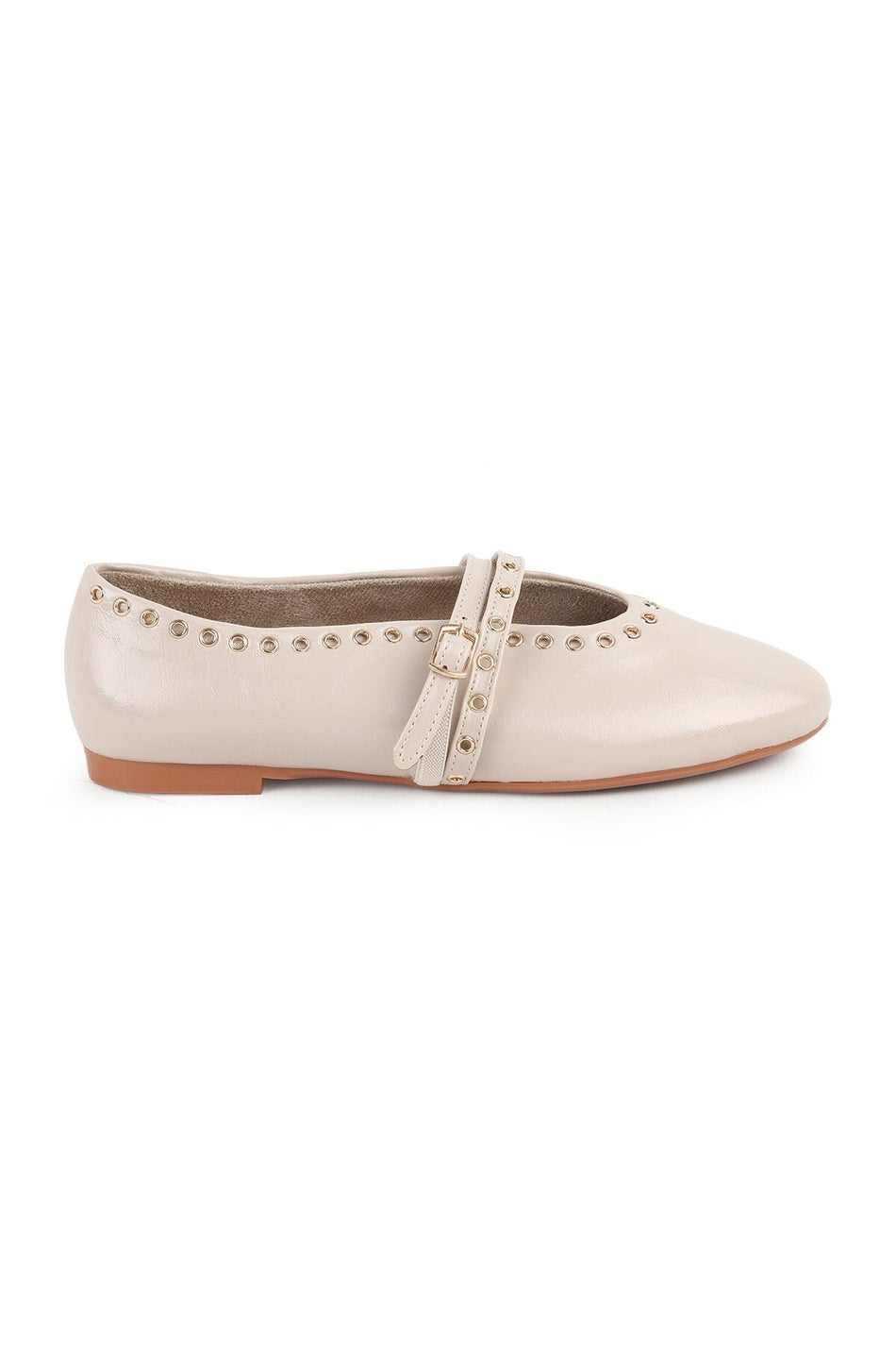 Women's Genuine Leather K1065 Patent Leather Casual Shoes with Buckle Detail and Tpu Sole - MALLTURK