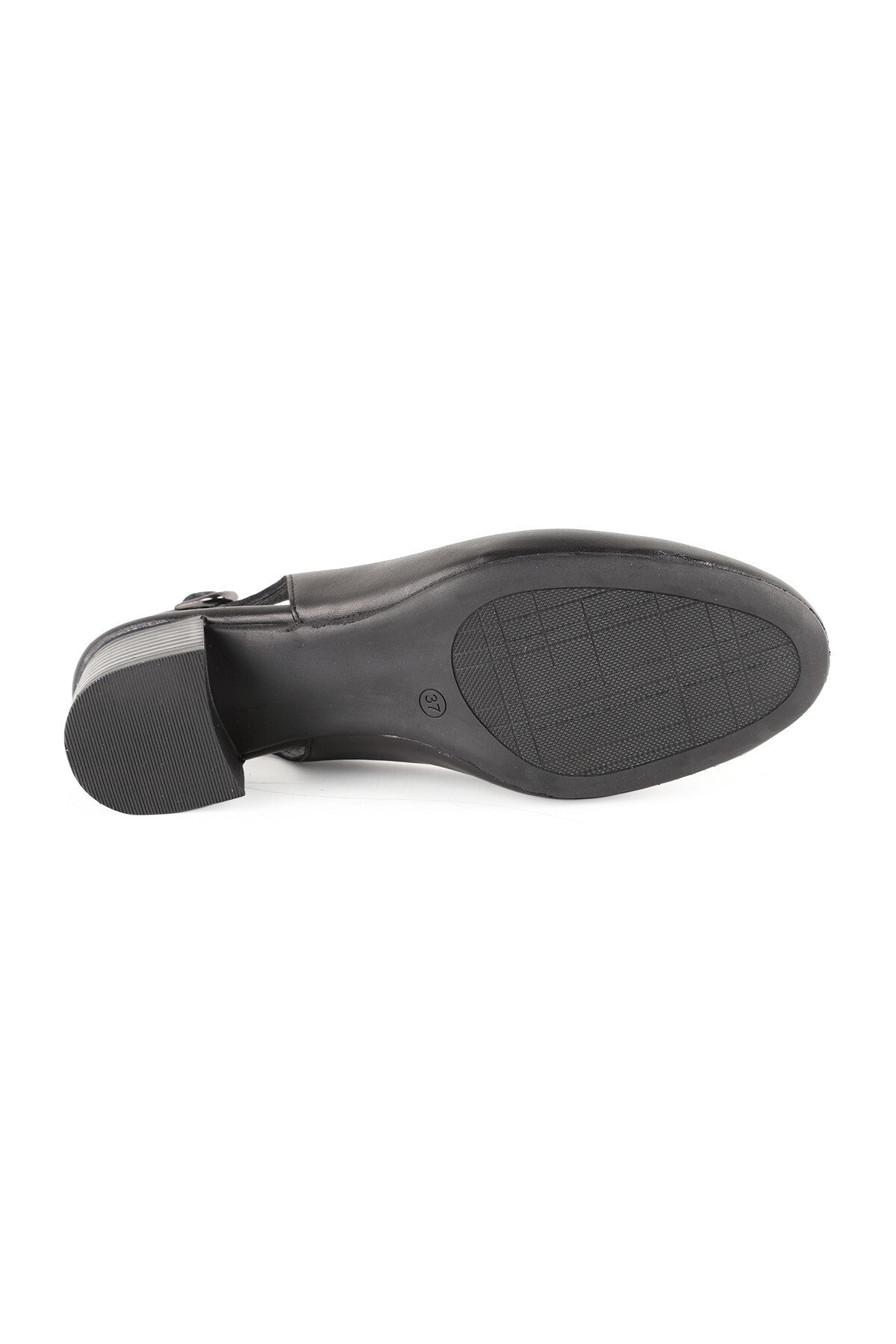 Women's Genuine Leather L061.543 Rubber Sole Heeled Sandals - MALLTURK