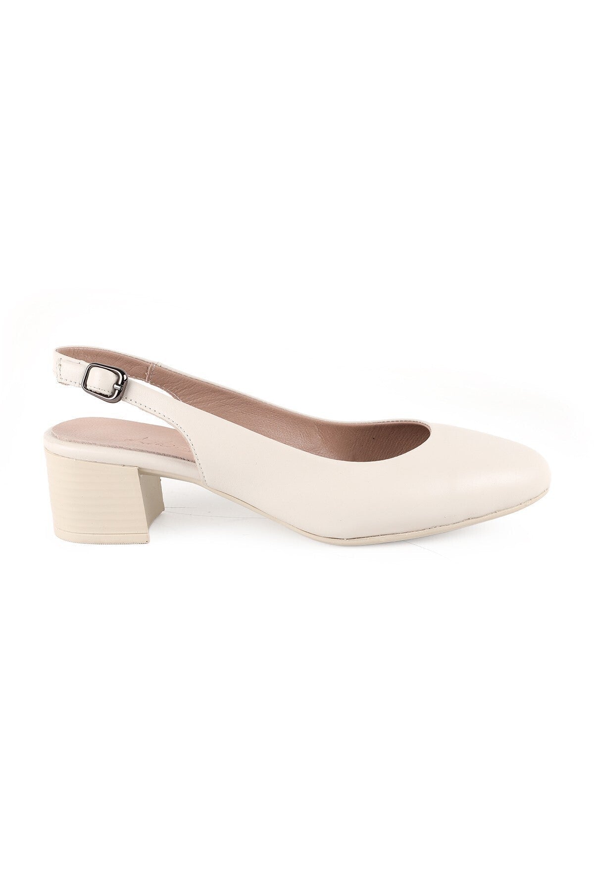 Women's Genuine Leather L061.543 Rubber Sole Heeled Sandals - MALLTURK