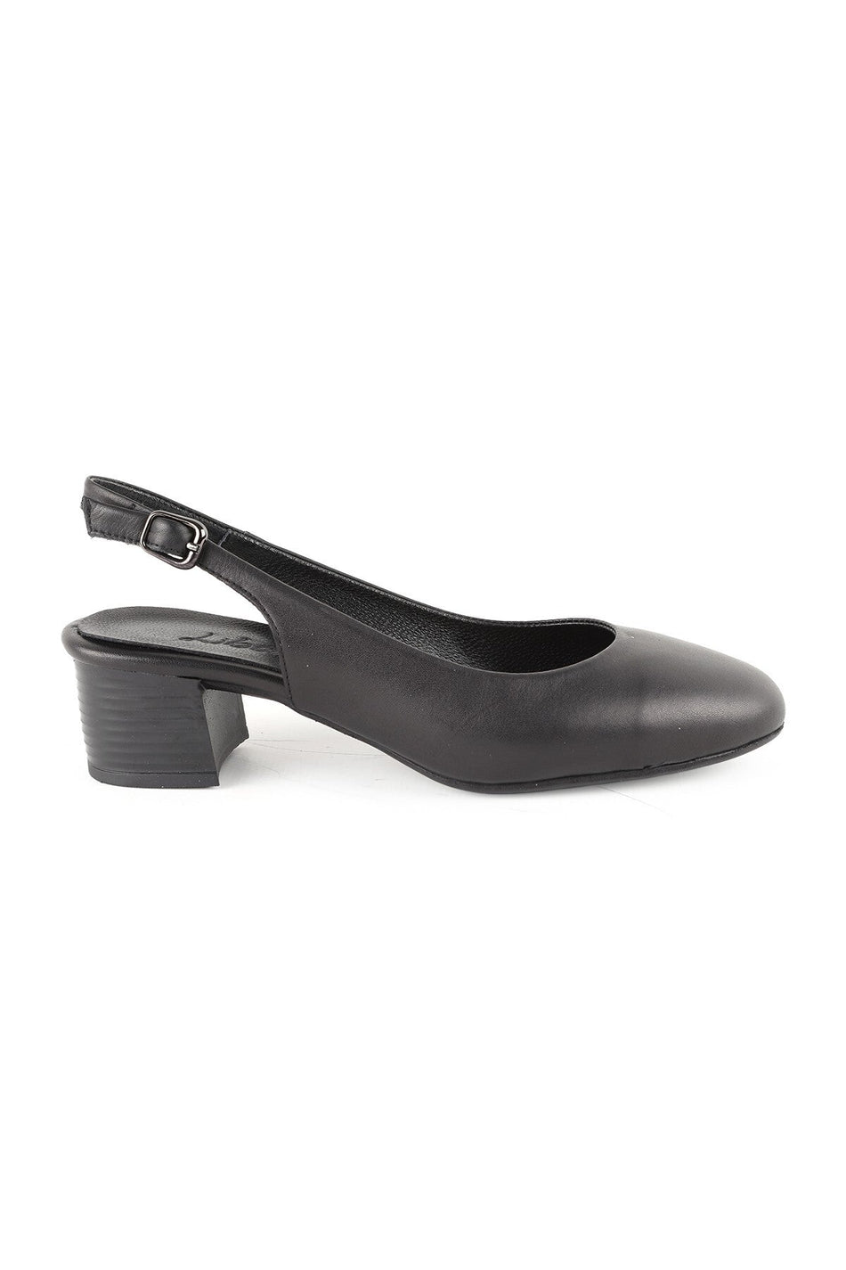 Women's Genuine Leather L061.543 Rubber Sole Heeled Sandals - MALLTURK