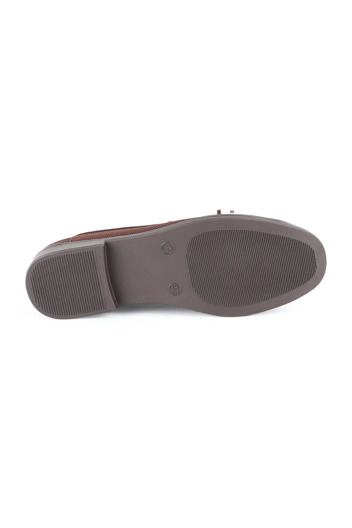 Women's Genuine Leather L085.K0603 Loafer with Bead Accessories - MALLTURK