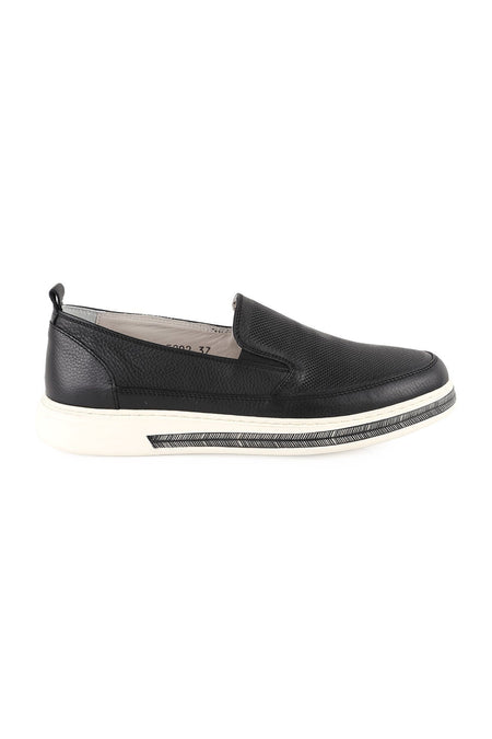 Women's Genuine Leather Slipon Shoes Breathable Structure Lightweight Eva Sole Daily Comfort Model Lz5902 - MALLTURK
