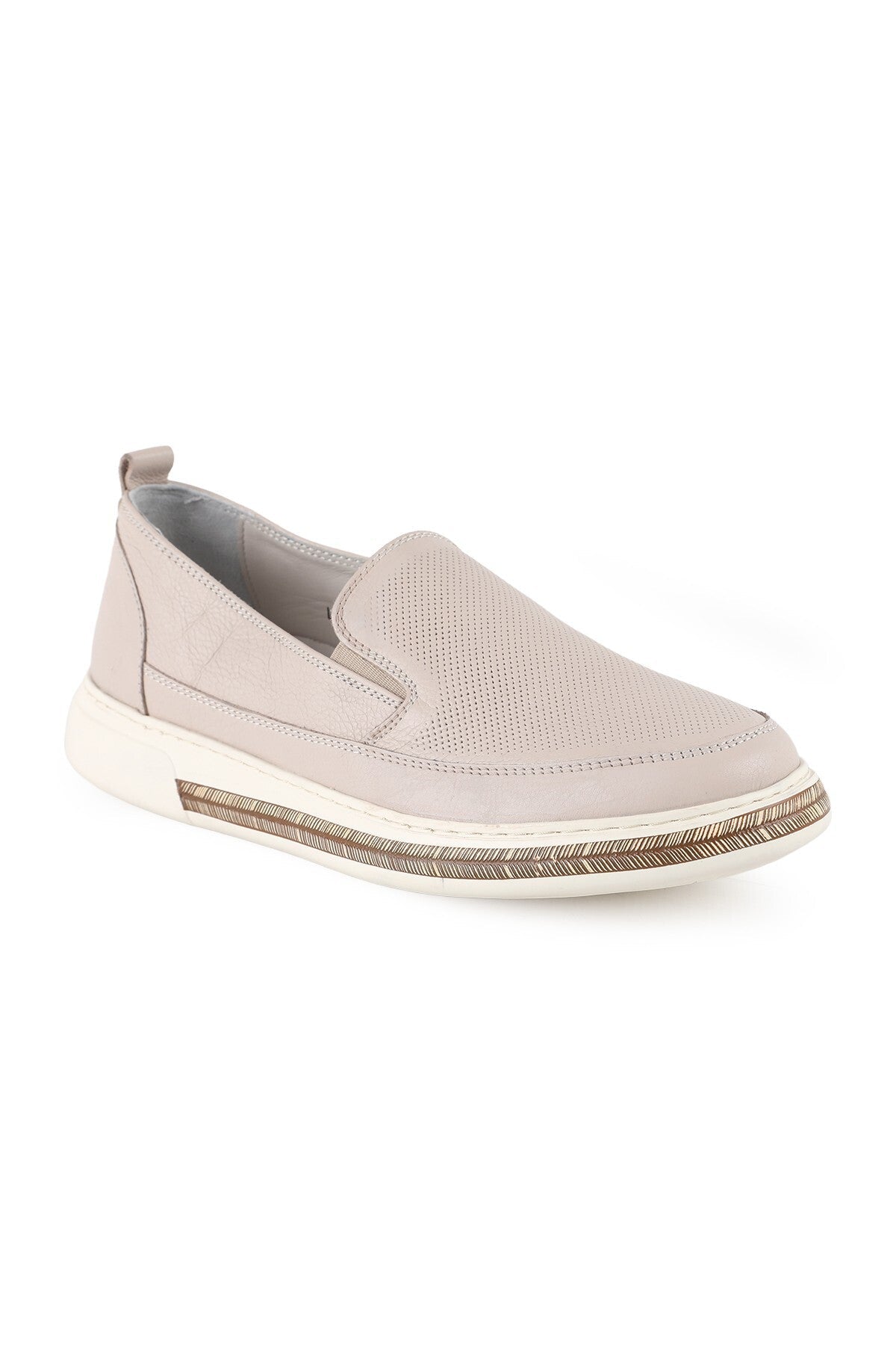 Women's Genuine Leather Slipon Shoes Breathable Structure Lightweight Eva Sole Daily Comfort Model Lz5902 - MALLTURK