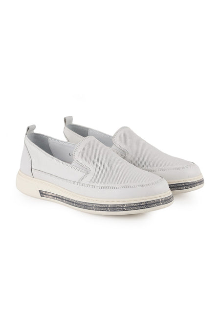 Women's Genuine Leather Slipon Shoes Breathable Structure Lightweight Eva Sole Daily Comfort Model Lz5902 - MALLTURK