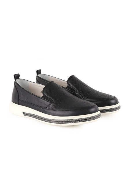 Women's Genuine Leather Slipon Shoes Breathable Structure Lightweight Eva Sole Daily Comfort Model Lz5902 - MALLTURK