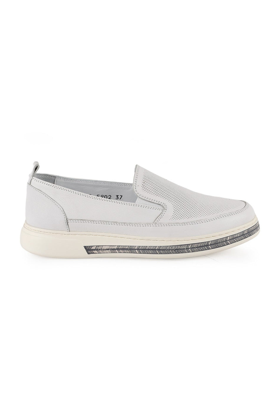 Women's Genuine Leather Slipon Shoes Breathable Structure Lightweight Eva Sole Daily Comfort Model Lz5902 - MALLTURK