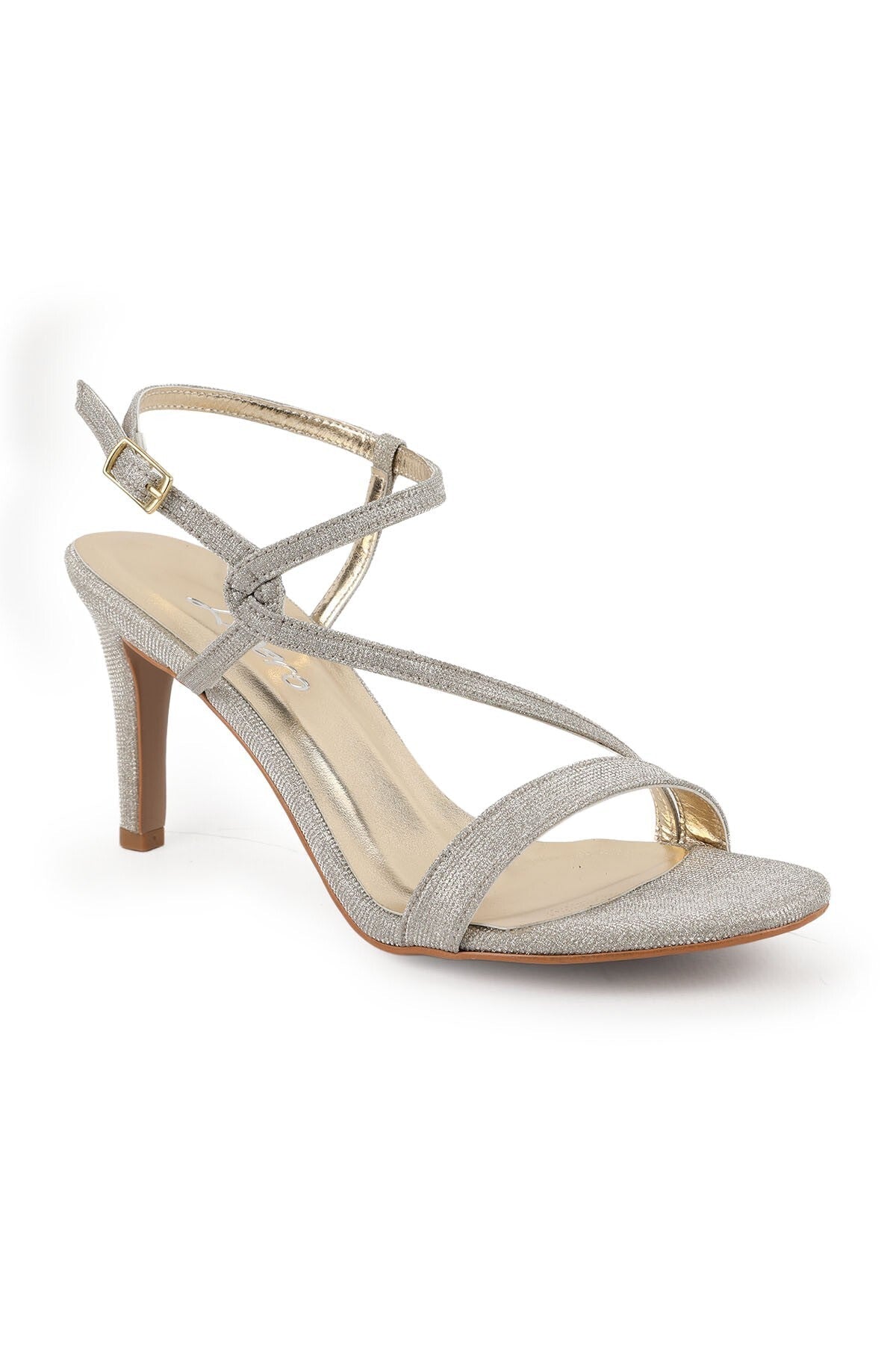 Women's Heeled Sandals Thin Heel Cross Strap Wedding Dress and Evening Shoes L072.3004 - MALLTURK