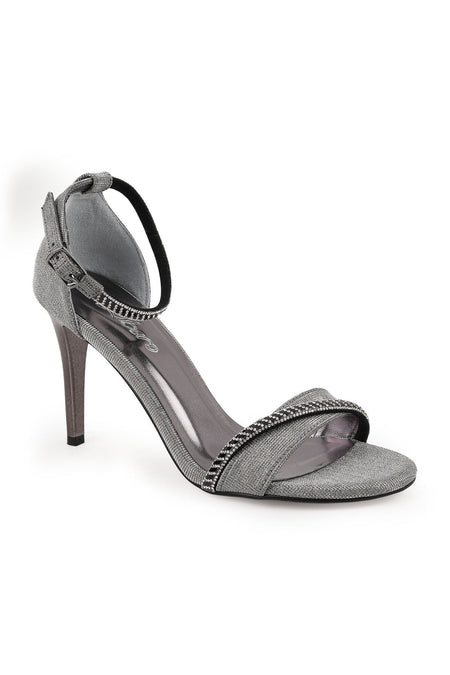 Women's Heeled Sandals with Stones Evening Dress Shoes Thin Heels Wedding and Evening Shoes L072.5017 - MALLTURK