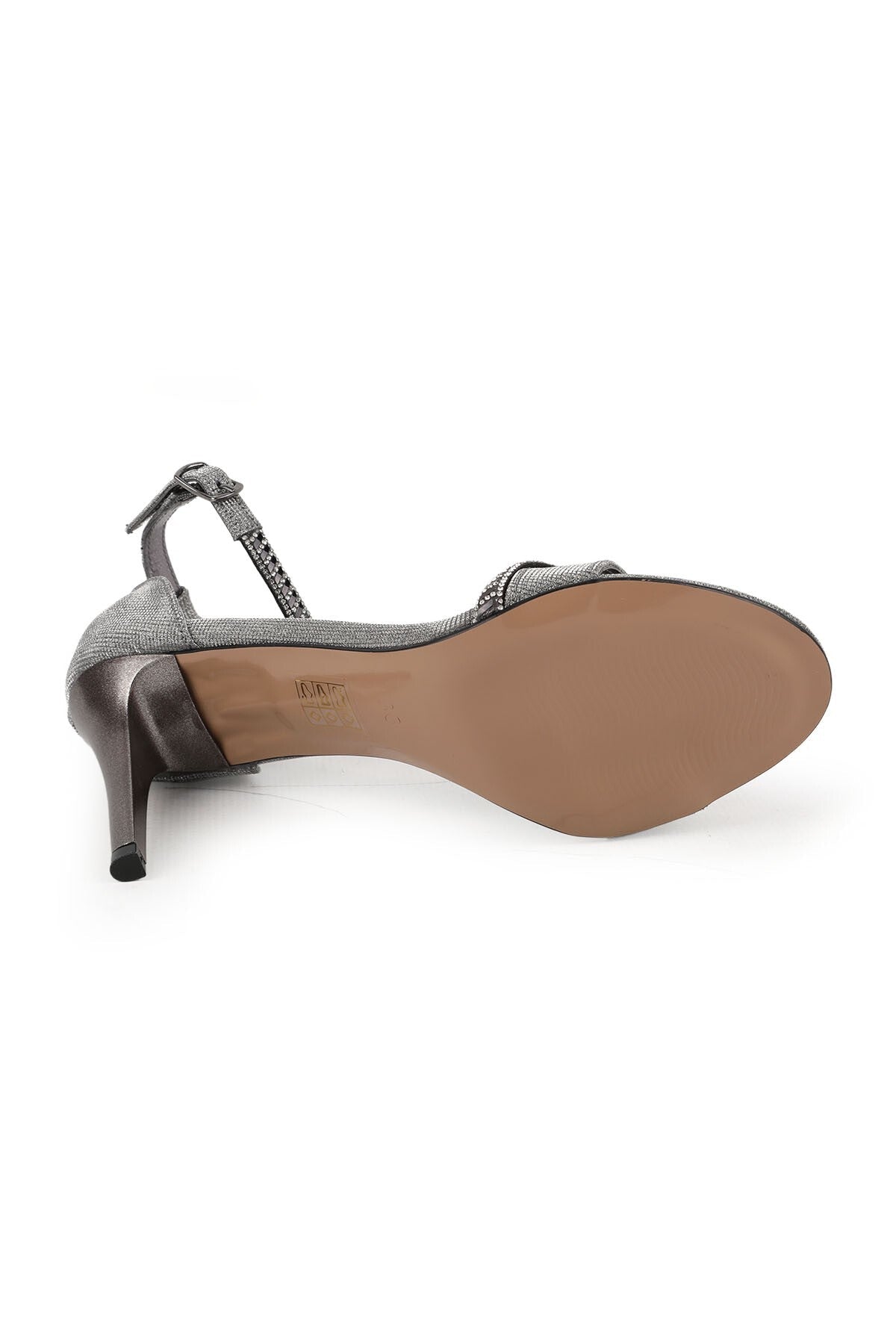 Women's Heeled Sandals with Stones Evening Dress Shoes Thin Heels Wedding and Evening Shoes L072.5017 - MALLTURK