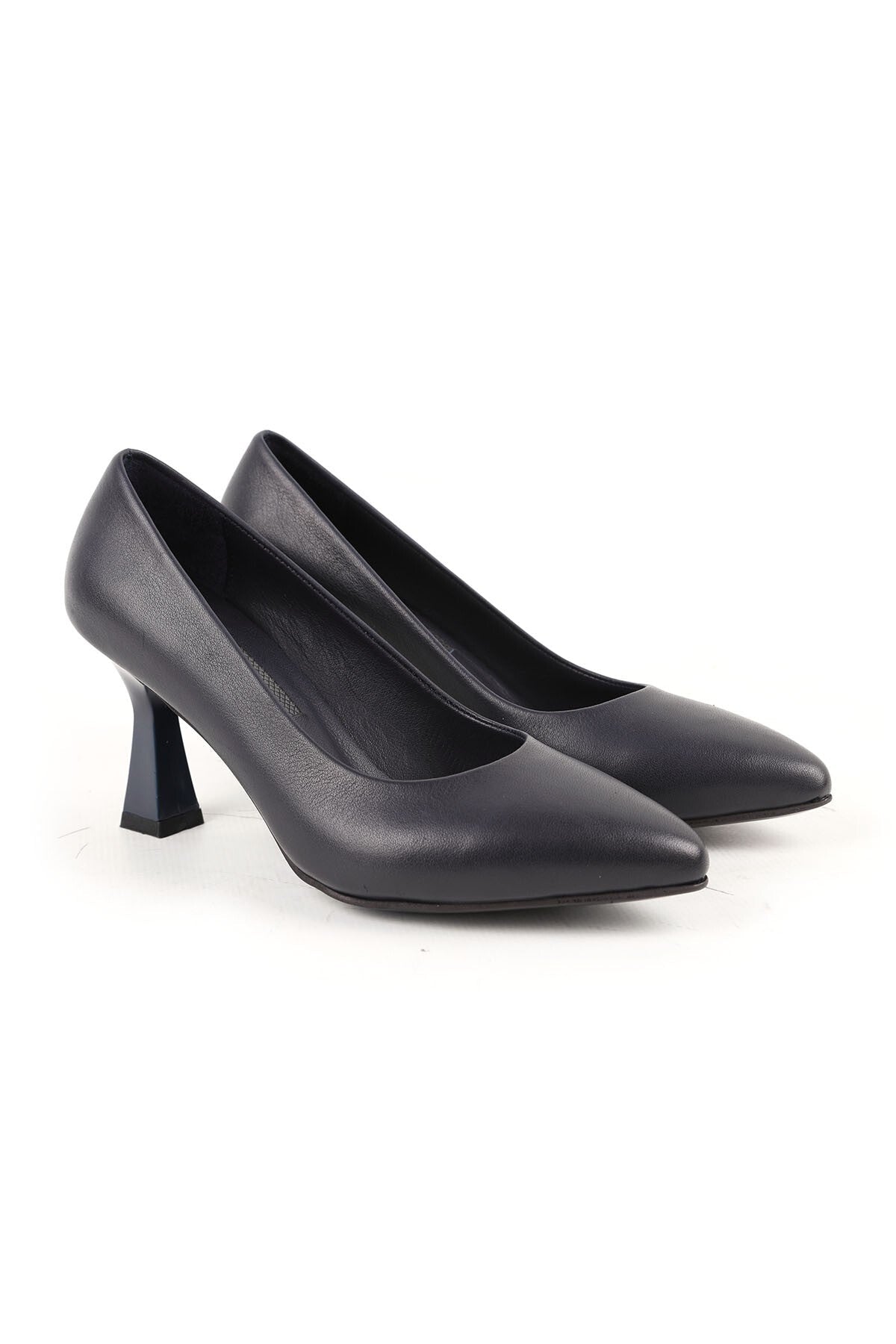 Women's High Heel Shoes Genuine Leather Pointed Toe Medium Goblet Heel Office Evening Dress Stiletto L068.780 - MALLTURK