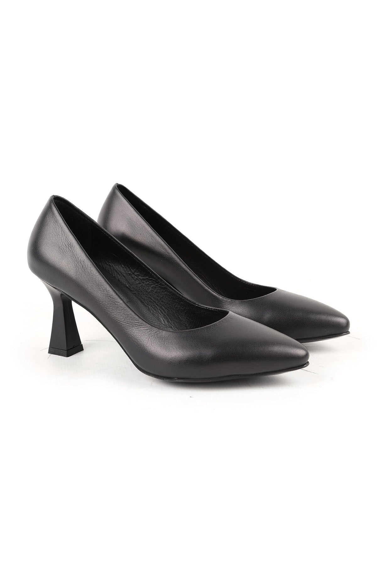 Women's High Heel Shoes Genuine Leather Pointed Toe Medium Goblet Heel Office Evening Dress Stiletto L068.780 - MALLTURK
