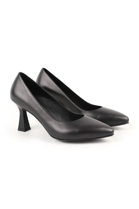 Women's High Heel Shoes Genuine Leather Pointed Toe Medium Goblet Heel Office Evening Dress Stiletto L068.780 - MALLTURK
