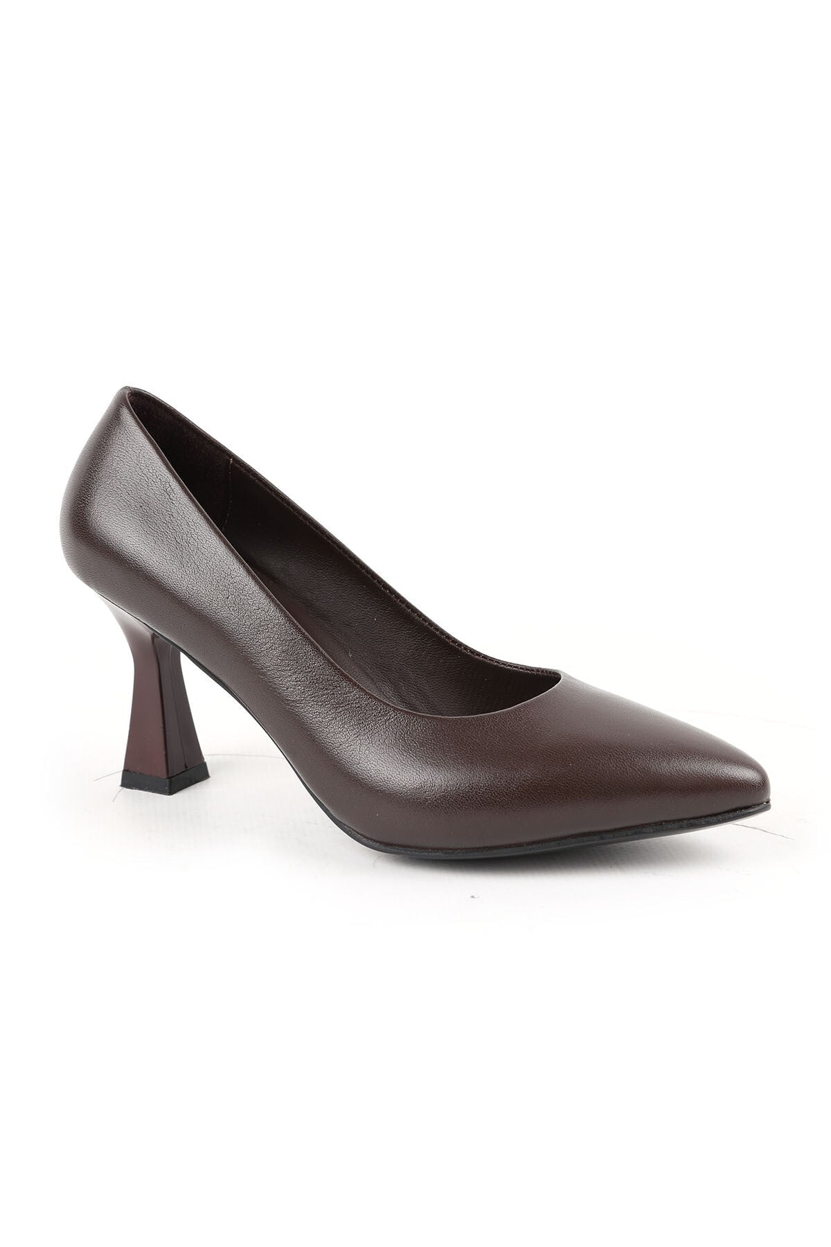 Women's High Heel Shoes Genuine Leather Pointed Toe Medium Goblet Heel Office Evening Dress Stiletto L068.780 - MALLTURK
