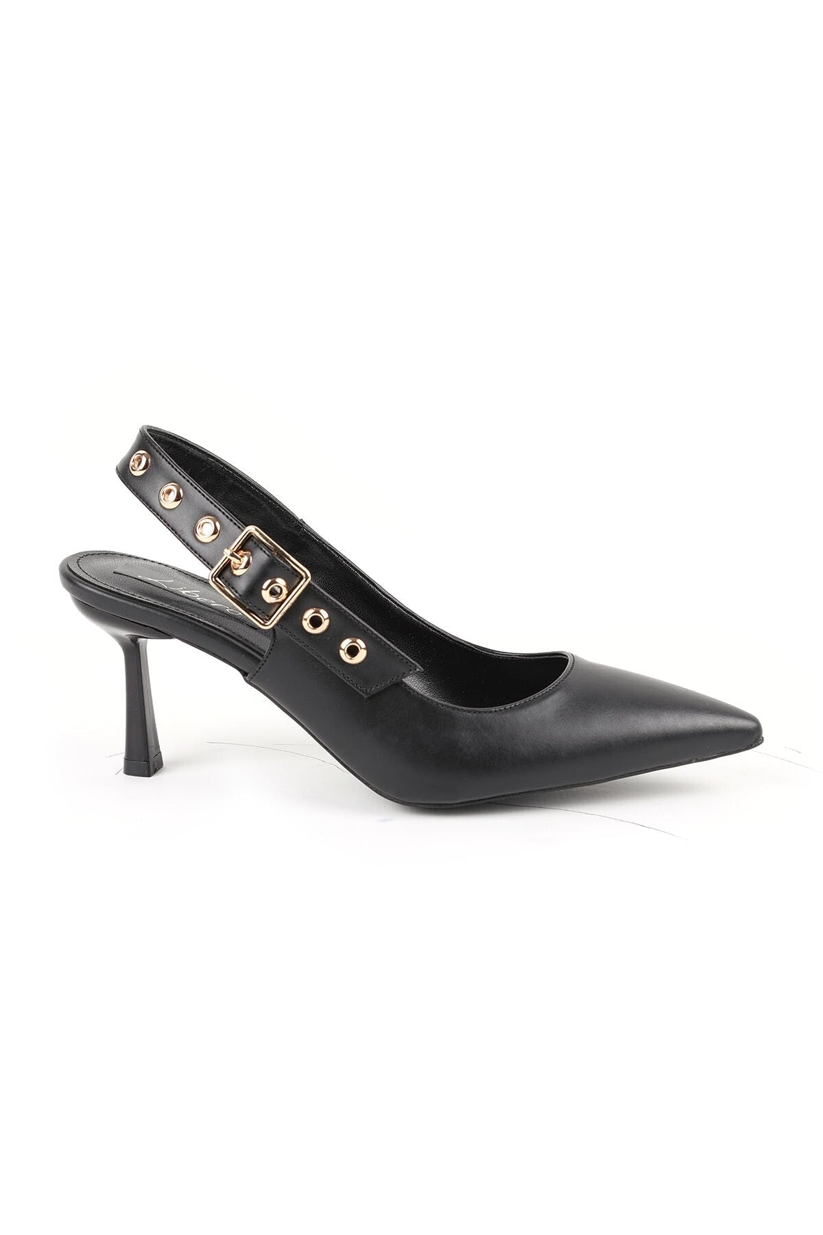 Women's High Heeled Shoes Pointed Toe Slingback Buckle Detailed Stylish Evening Dress Shoes Jurdan Sole L085.K1306 - MALLTURK