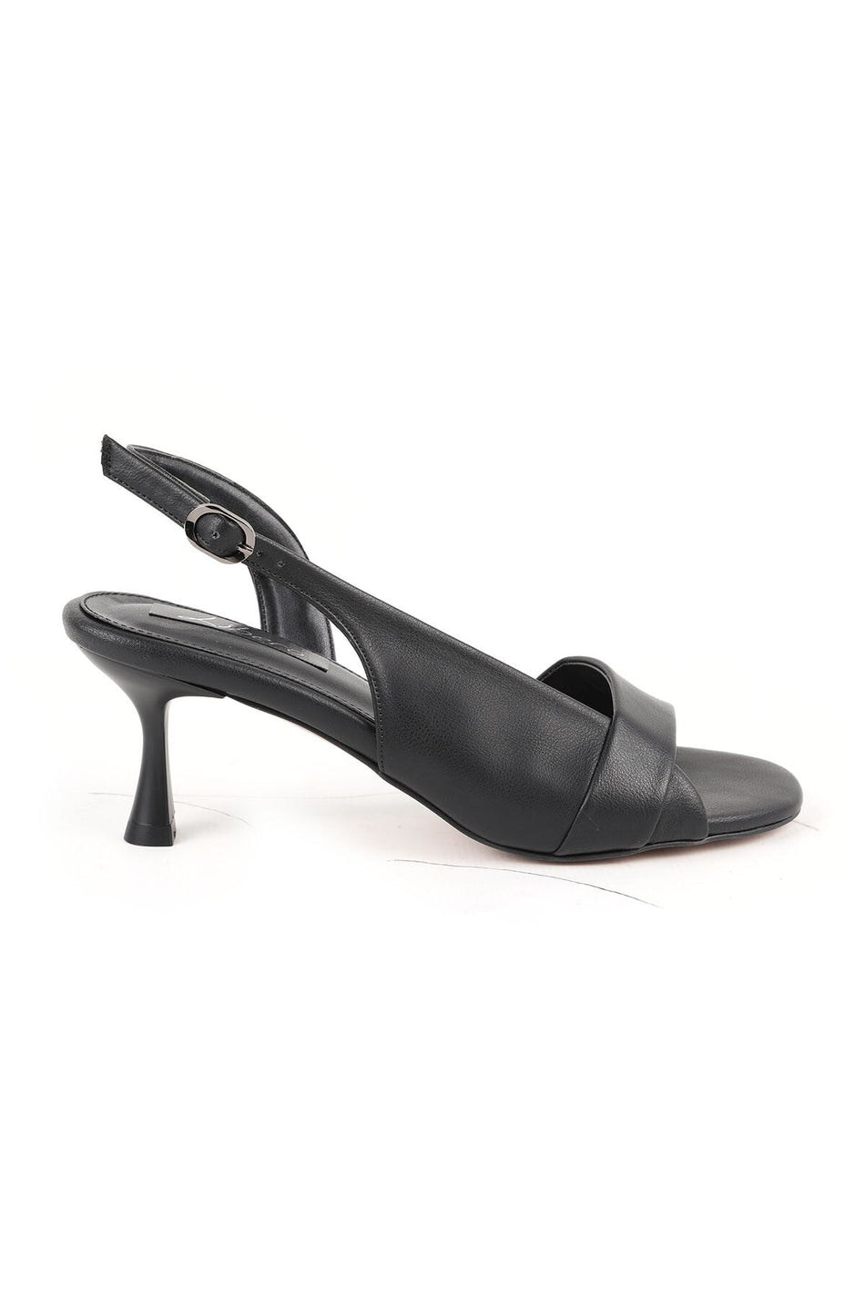 Women's High Heels Open Toe Sling-Back Mid-Heeled Antique Leather L085.K617 - MALLTURK