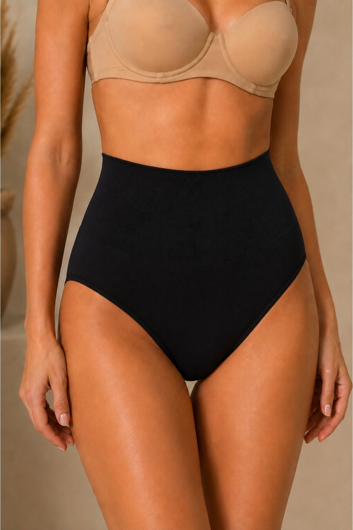 Women's High Waist Stretchy Black Panties - MALLTURK