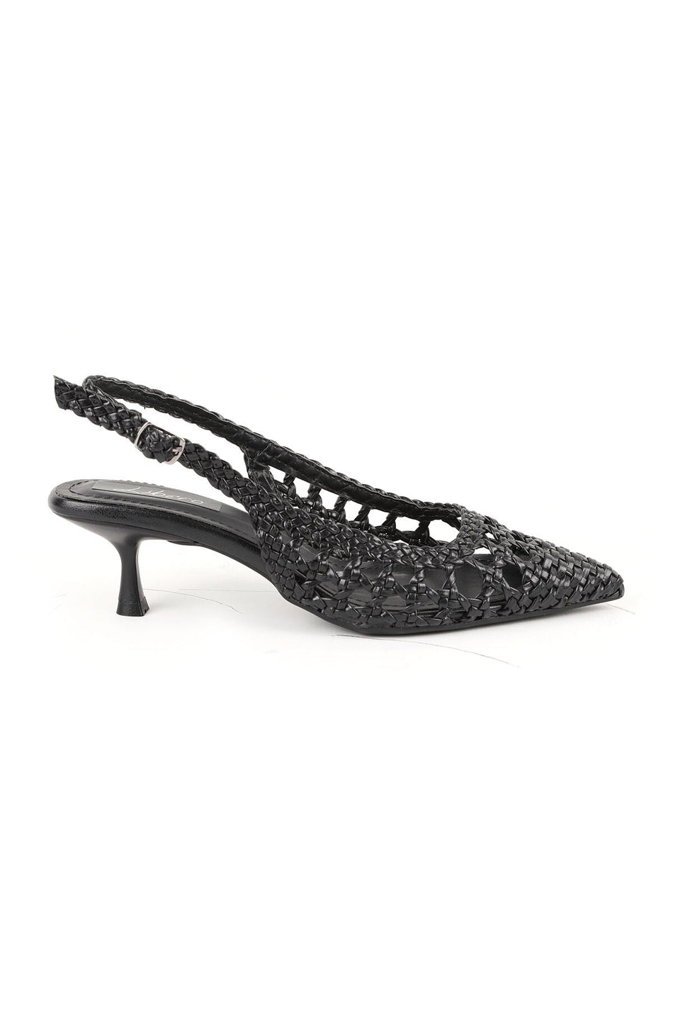 Women's Knitted Heeled Shoes Pointed Toe Short Goblet Heel Slingback Stylish Comfortable Tpu Sole L085.K265 - MALLTURK