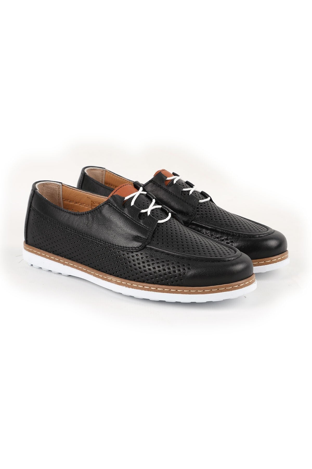 Women's Lace-Up Shoes Laser Cut Perforated Summer Flexible Poly Sole Casual L10.2235 - MALLTURK