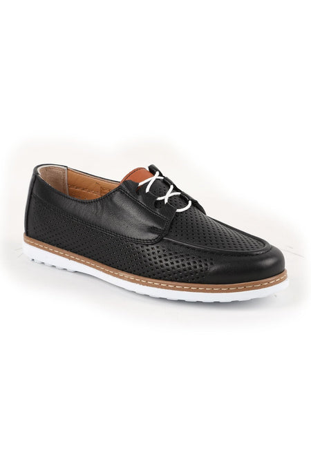 Women's Lace-Up Shoes Laser Cut Perforated Summer Flexible Poly Sole Casual L10.2235 - MALLTURK