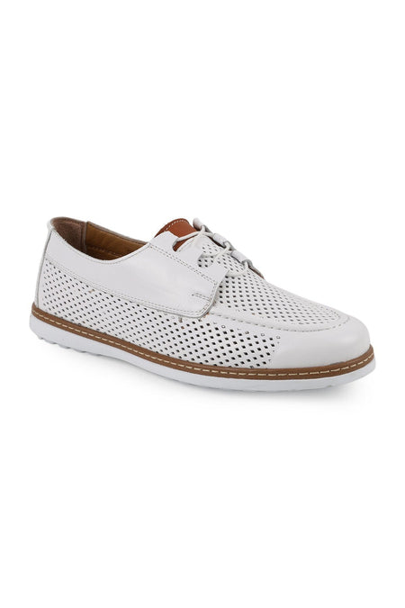 Women's Lace-Up Shoes Laser Cut Perforated Summer Flexible Poly Sole Casual L10.2235 - MALLTURK