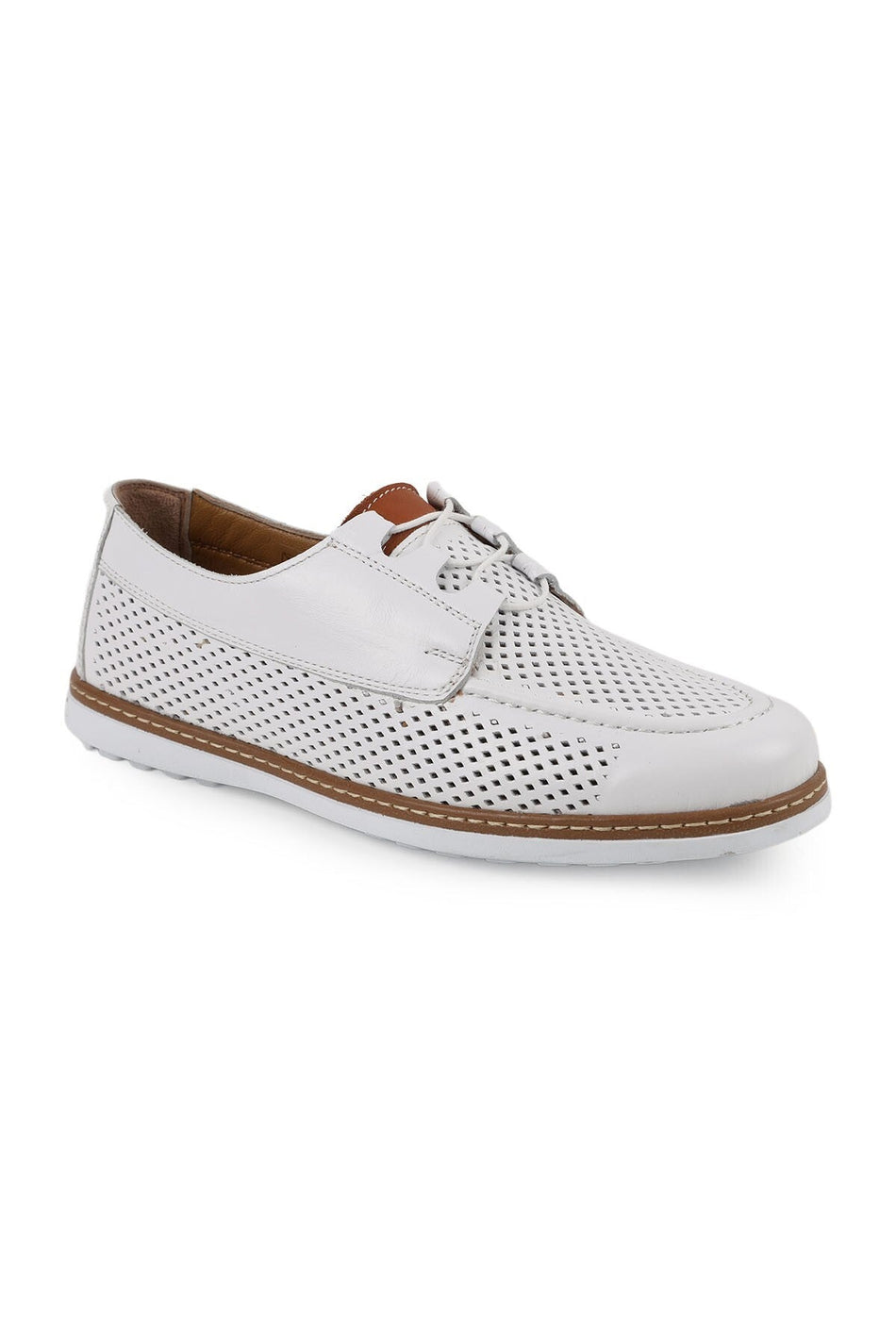 Women's Lace-Up Shoes Laser Cut Perforated Summer Flexible Poly Sole Casual L10.2235 - MALLTURK