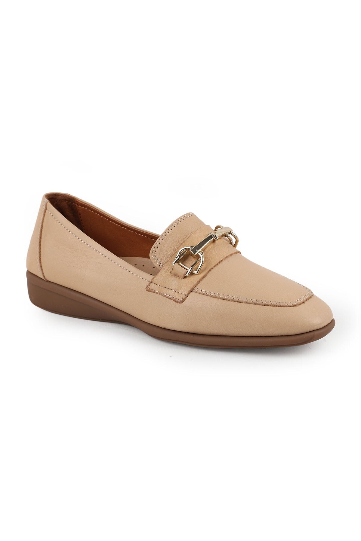 Women's Loafer Mother Shoes Buckle Antique Faux Leather Slip-On L031.26142202 - MALLTURK