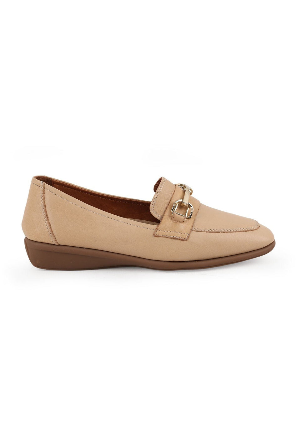 Women's Loafer Mother Shoes Buckle Antique Faux Leather Slip-On L031.26142202 - MALLTURK