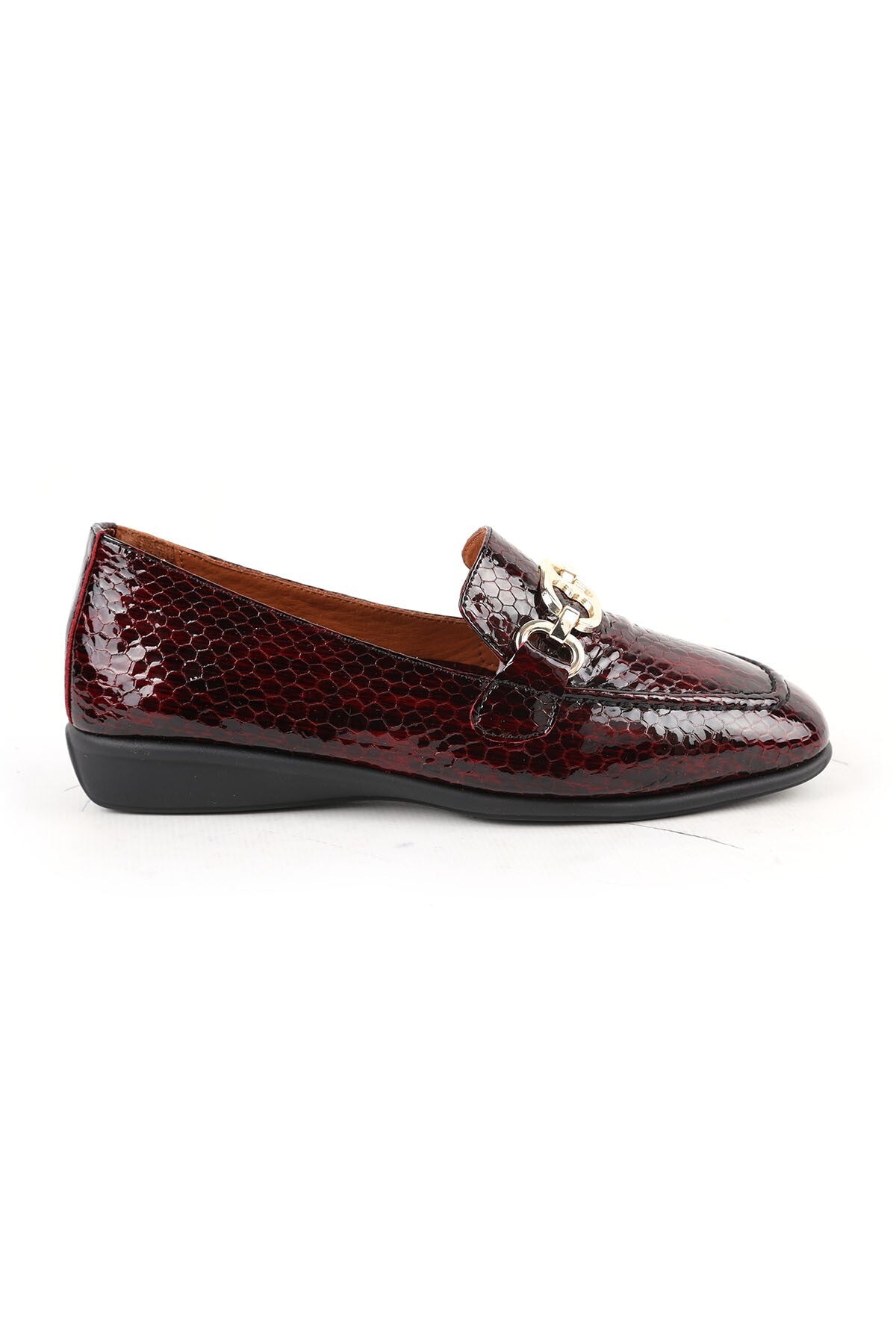 Women's Loafer Mother Shoes Croco Patent Leather Chain Slip-On L031.26142209 - MALLTURK